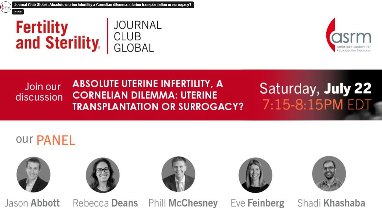 JCG Uterine Infertility Webinar 